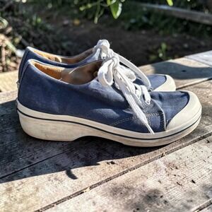 Granola Gorpcore Vintage Dansko Sneakers Size 38‎ Blue Canvas Vegan Fabric